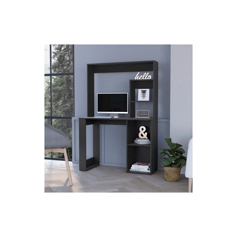 Pemberly Row Modern / Contemporary Desk Engineered Wood Black