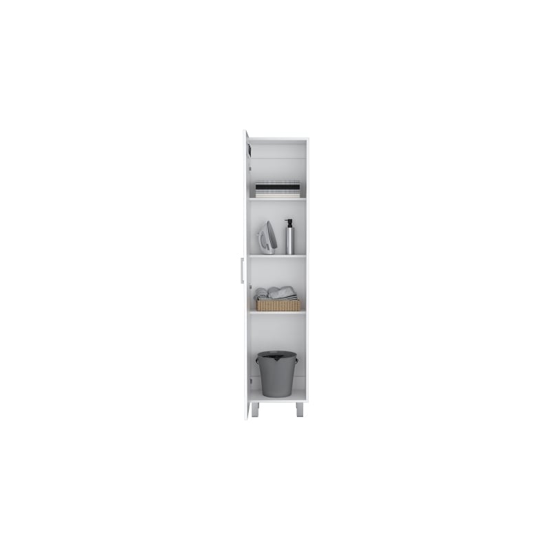 Pemberly Row Contemporary Storage Cabinet Engineered Wood White