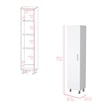 Pemberly Row Contemporary Storage Cabinet Engineered Wood White