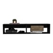 Pemberly Row Contemporary Entertainment Center Engineered Wood Black