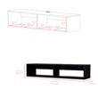Pemberly Row Contemporary Entertainment Center Engineered Wood Black