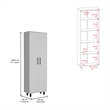 Pemberly Row Contemporary Multistorage Cabinet in Engineered Wood White