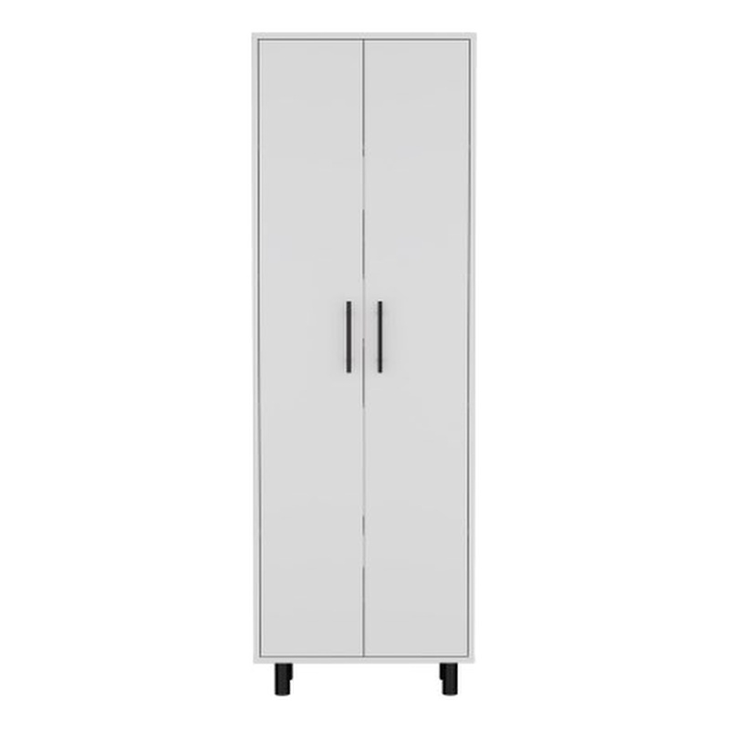 Pemberly Row Contemporary Multistorage Cabinet in Engineered Wood White