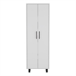 Pemberly Row Contemporary Multistorage Cabinet in Engineered Wood White