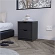 Pemberly Row Modern / Contemporary Nightstand Engineered Wood Black