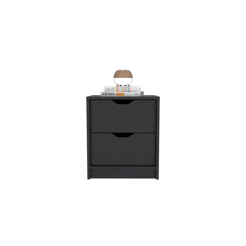 Pemberly Row Modern / Contemporary Nightstand Engineered Wood Black