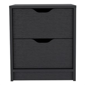 Pemberly Row Modern / Contemporary Nightstand Engineered Wood Black