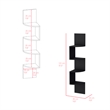 Pemberly Row Modern / Contemporary Shelf Engineered Wood Black
