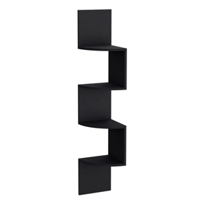 Pemberly Row Modern / Contemporary Shelf Engineered Wood Black