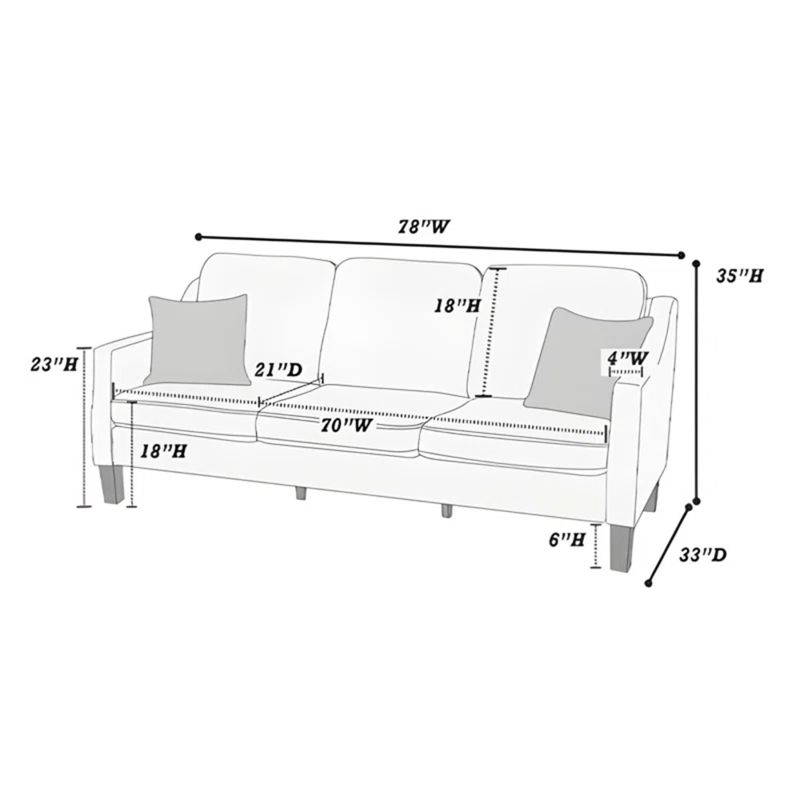 Pemberly Row Classic Harmony Solid Wood Sofa & Loveseat Set in Black