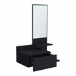Pemberly Row Contemporary Floating Hallway Cabinet Engineered Wood Black