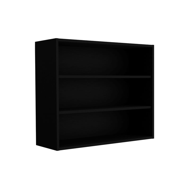 Pemberly Row Contemporary Floating Shelf Engineered Wood Black