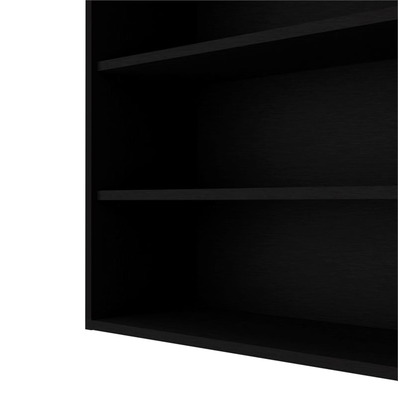 Pemberly Row Contemporary Floating Shelf Engineered Wood Black