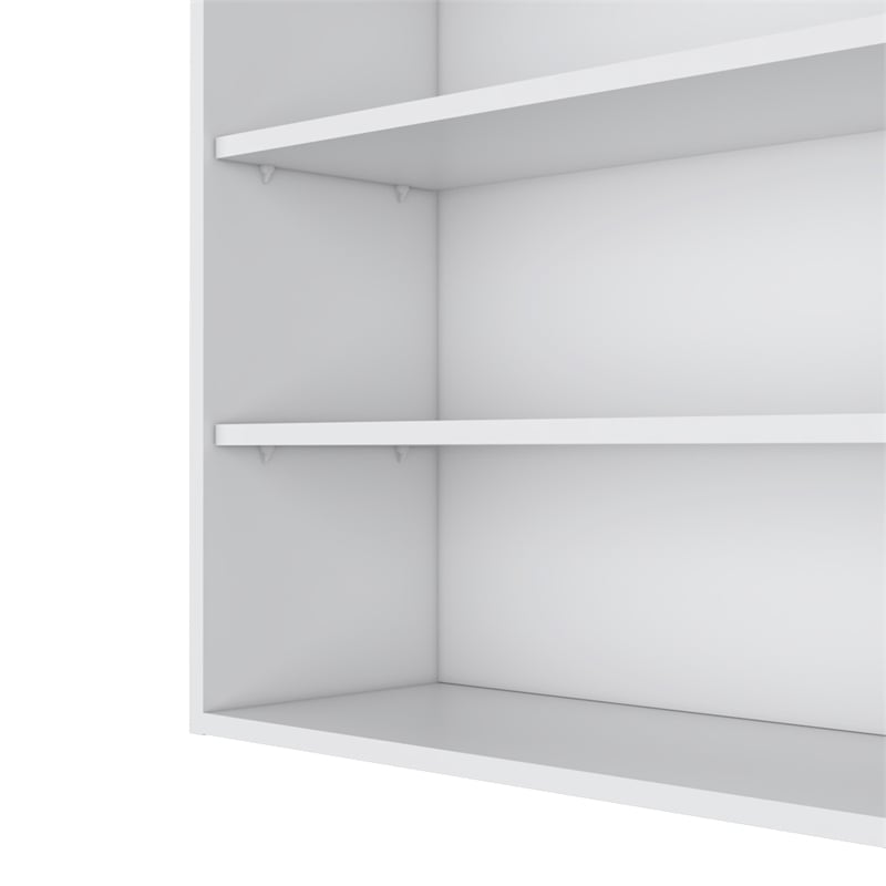 Pemberly Row Contemporary Floating Shelf Engineered Wood White