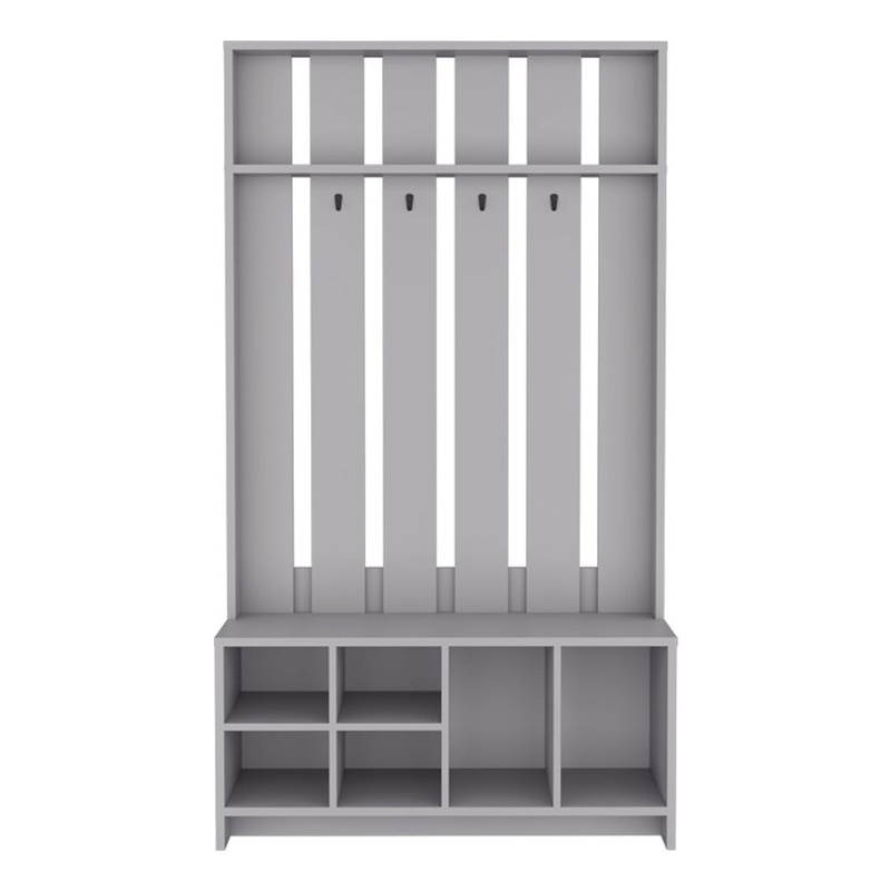 Pemberly Row Modern / Contemporary Hall Tree Engineered Wood Gray