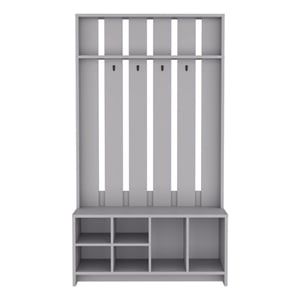 Pemberly Row Modern / Contemporary Hall Tree Engineered Wood Gray