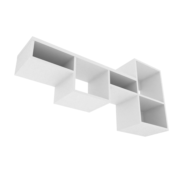 Pemberly Row Modern / Contemporary Wall Shelf Engineered Wood White