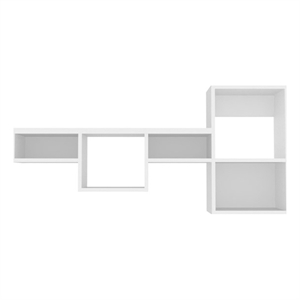 Pemberly Row Modern / Contemporary Wall Shelf Engineered Wood White