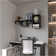 Pemberly Row Modern / Contemporary Wall Shelf Engineered Wood Black