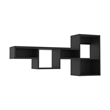 Pemberly Row Modern / Contemporary Wall Shelf Engineered Wood Black