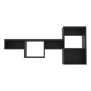 Pemberly Row Modern / Contemporary Wall Shelf Engineered Wood Black