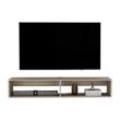 Pemberly Row Contemporary Floating TV Stand Engineered Wood Light Oak
