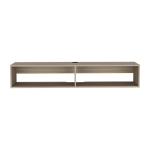 Pemberly Row Contemporary Floating TV Stand Engineered Wood Light Oak