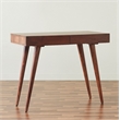 Pemberly Row Contemporary 39 inch Solid Wood Office Desk in Dark Walnut