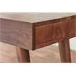 Pemberly Row Contemporary 39 inch Solid Wood Office Desk in Dark Walnut