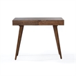 Pemberly Row Contemporary 39 inch Solid Wood Office Desk in Dark Walnut