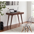 Pemberly Row Contemporary 39 inch Solid Wood Office Desk in Dark Walnut