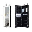 Pemberly Row Density Board & Wall/Door Mount LED Light Jewelry Cabinet in Black
