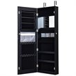 Pemberly Row Density Board & Wall/Door Mount LED Light Jewelry Cabinet in Black