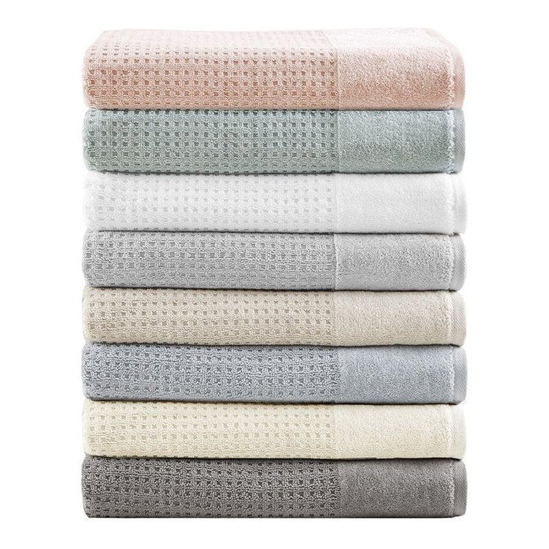 Pemberly Row 6-Piece Modern 100 Percent Cotton Towel Set in Gray