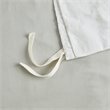 Pemberly Row Modern Cotton Full/Queen Duvet Cover Set with Trims in Off White