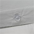 Pemberly Row Modern Cotton Full/Queen Duvet Cover Set with Trims in Off White