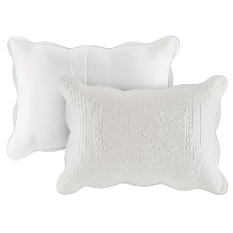 Pemberly Row 3-Piece Polyester Microfiber Coverlet Set - White