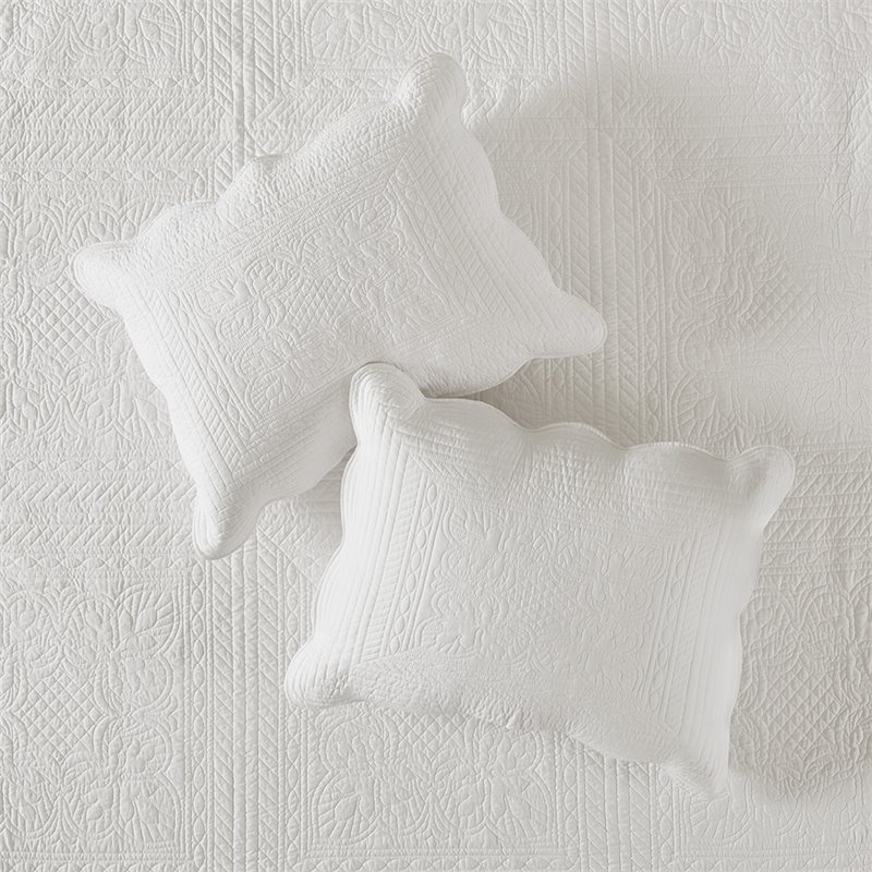 Pemberly Row 3-Piece Polyester Microfiber Coverlet Set - White