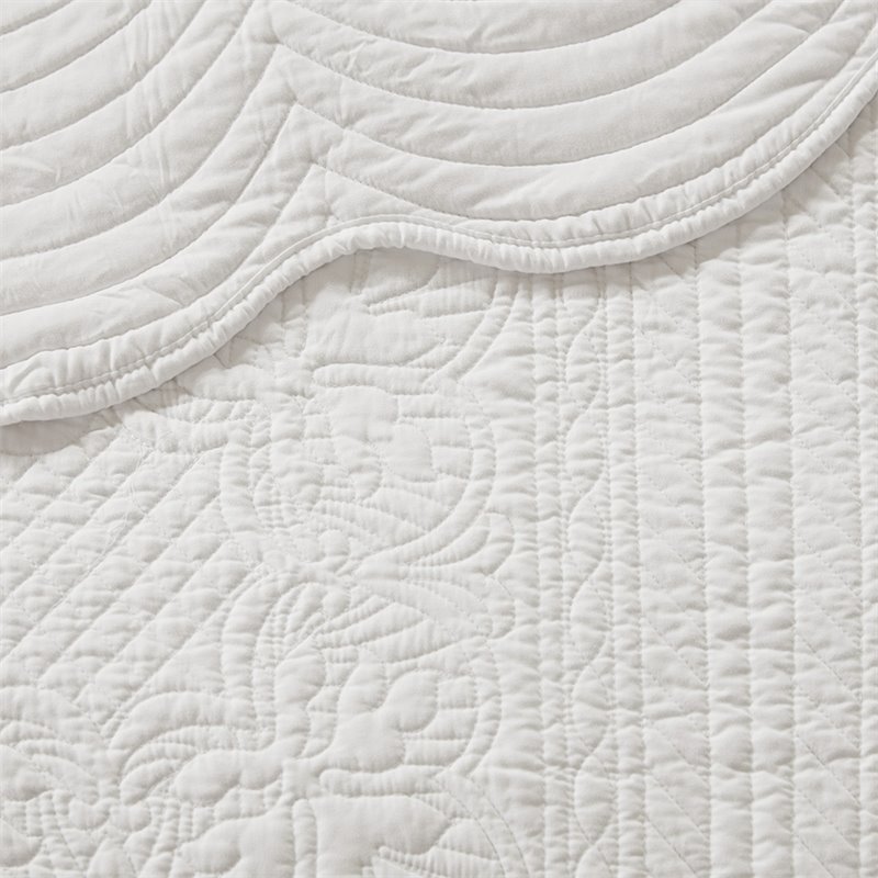 Pemberly Row 3-Piece Polyester Microfiber Coverlet Set - White