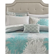Pemberly Row 9-Piece Cotton Marble Complete Comforter Set in Blue