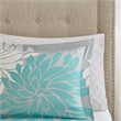 Pemberly Row 9-Piece Cotton Marble Complete Comforter Set in Blue