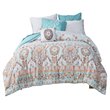 Pemberly Row 6-piece Microfiber Complete Bed and Sheet Set in Blue