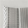 Pemberly Row Modern Cotton Comforter Mini Set in Gray Finish