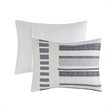 Pemberly Row Contemporary Mid-Century Cotton Comforter Mini Set in Navy
