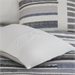 Pemberly Row Contemporary Mid-Century Cotton Comforter Mini Set in Navy