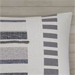 Pemberly Row Contemporary Mid-Century Cotton Comforter Mini Set in Navy