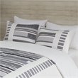 Pemberly Row Contemporary Mid-Century Cotton Comforter Mini Set in Navy