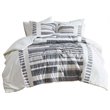 Pemberly Row Contemporary Mid-Century Cotton Comforter Mini Set in Navy