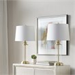 Pemberly Row Contemporary Glass and Metal Table Lamps in Gold (Set of 2)