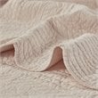 Pemberly Row Contemporary Polyester Microfiber Daybed Cover Set in Pink